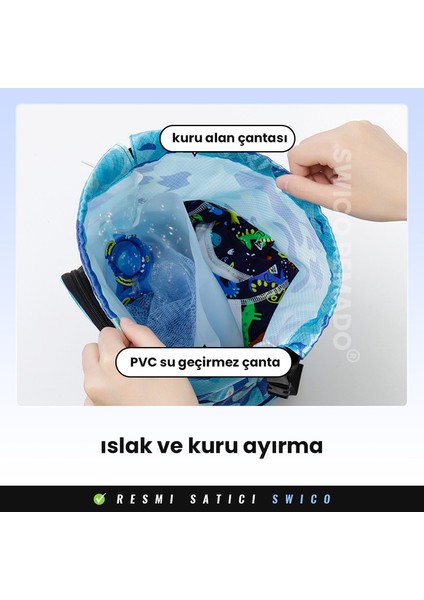 Swico Remado Çocuklar Için Su Geçirmez Ipli Yüzme Sırt Çantası (Yurt Dışından)