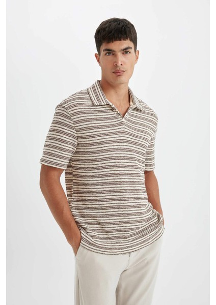 Regular Fit Kısa Kollu Triko Polo Tişört D4818AX24SM