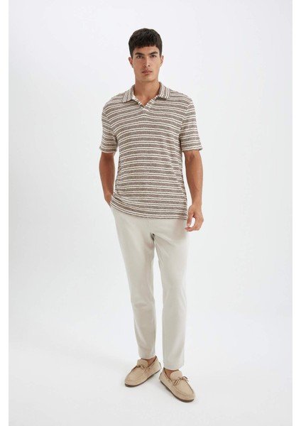 Regular Fit Kısa Kollu Triko Polo Tişört D4818AX24SM