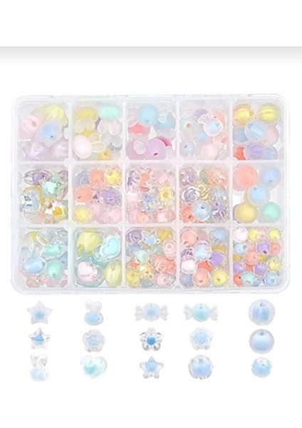 Şeffaf Için Renkli Boncuk Modelleri Takı Yapım Malzemeleri