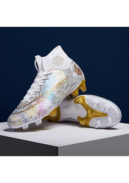 Xinghe Shop Ortaokul Öğrencisi Yüksek Top Futbol Ayakkabıları Antrenman Ayakkabısı (Yurt Dışından)
