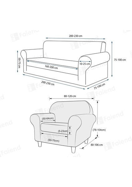 Btf Home Streç Lastikli 3 3 1 1 Koltuk Örtüsü Takımı Kanepe çekyat örtüsü koltuk kılıfı