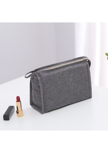 Evrak Çantası Tarzı Gri 21.5*8*15CM/0.1KG Bayanlar Kadife Kozmetik Çantası Seyahat El Yıkama Çantası Kadife Kozmetik Saklama Çantası (Yurt Dışından)