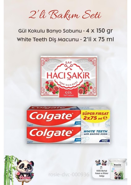 Baking Soda 2 X 75 Ml, H. Şakir Gül Kokulu Banyo Sabunu 4 X 150 Gr Ve Rosıe