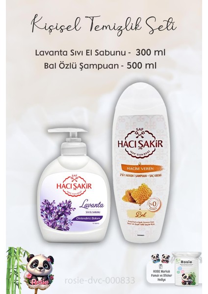 Lavanta Dinlendirici Sıvı Sabun 300 Ml, Ballı Şampuan 500 Ml Ve Rosıe