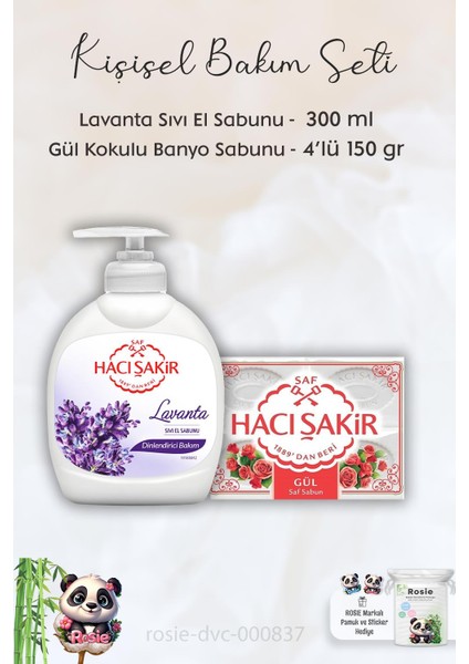 Lavanta Dinlendirici Sıvı Sabun 300 Ml, Gül Kokulu Banyo Sabunu 4 X 150 Gr Ve Rosıe