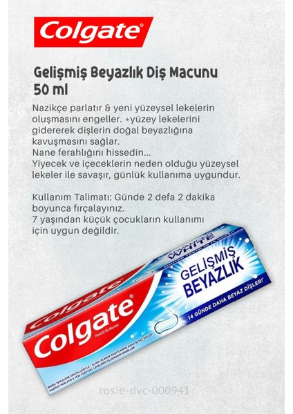 Visible White Diş Macunu 75 Ml, H. Şakir Gül Kokulu Banyo Sabunu 4 X 150 Gr Ve Rosıe