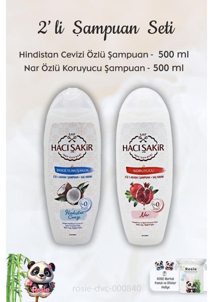 Hindistan Cevizi Şampuan 500 Ml, Narlı Şampuan 500 Ml Ve Rosıe