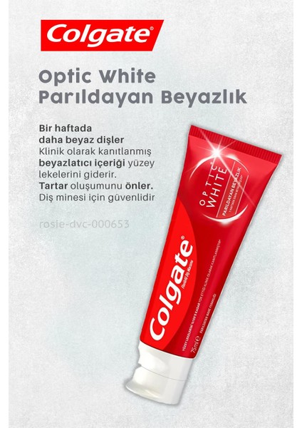 Optic White 50 Ml, Action Extra White 2 X 75 Ml Diş Macunu Ve Rosıe