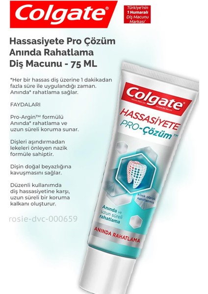 With Baking Soda 2 X 75 Ml, Hassasiyete Pro Çözüm75 Ml Diş Macunu Ve Rosıe