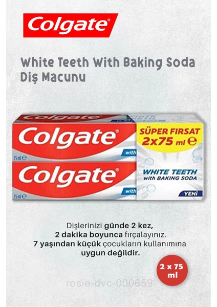 With Baking Soda 2 X 75 Ml, Hassasiyete Pro Çözüm75 Ml Diş Macunu Ve Rosıe