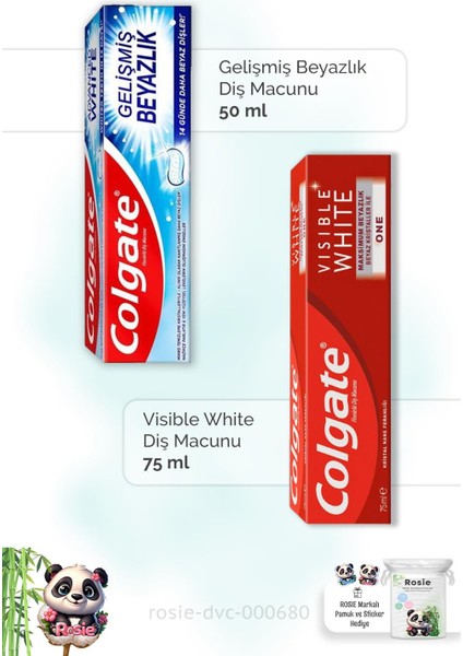Gelişmiş Beyazlık 50 Ml, Visible White 75 Ml Diş Macunu Ve Rosıe