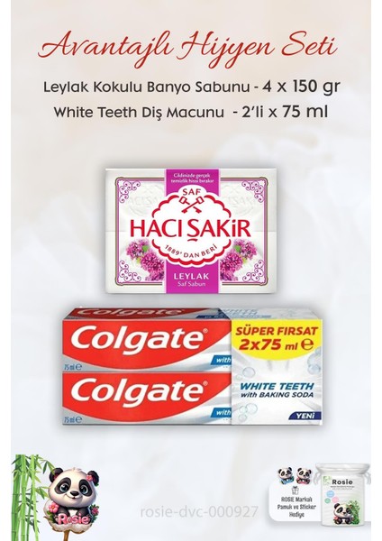 Baking Soda 2 X 75 Ml, H. Şakir Leylak Kokulu Banyo Sabunu 4 X 150 Gr Ve Rosıe