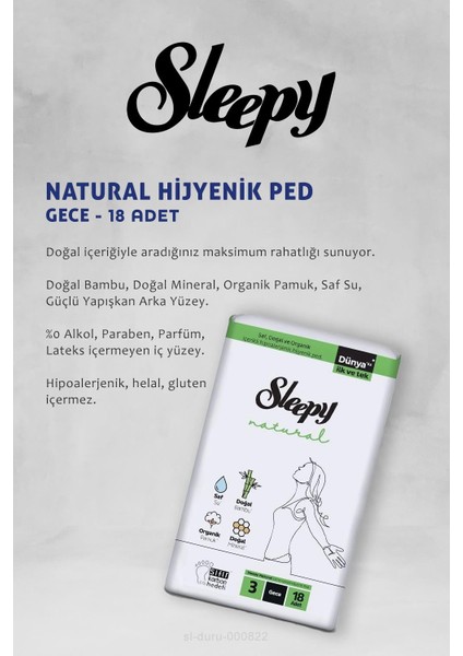 Natural Ultra Hassas Hijyenik Ped Gece 7 Al 6 Öde 18 Adet ve 32 Li Günlük Ped