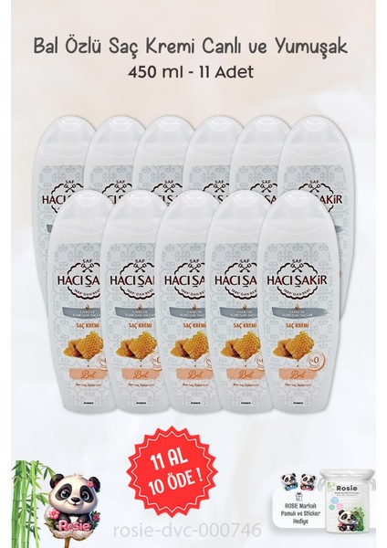 11 Al 10 Öde Hacı Şakir Bal Saç Kremi Canlı ve Yumuşak Saçlar 450 ml ve Rosıe fiyatları