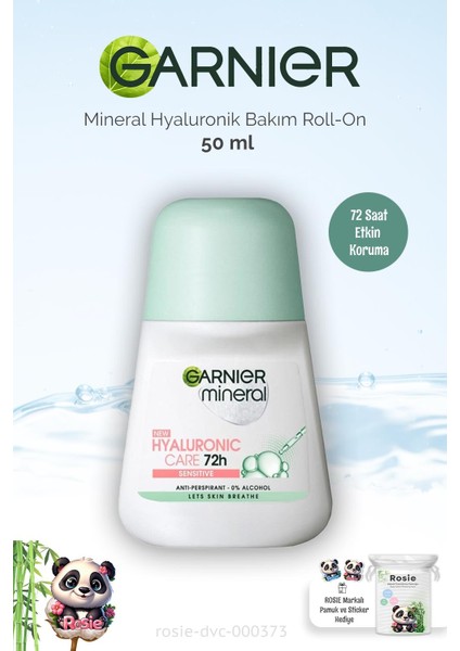 Mineral Hyaluronik Bakım 72H Roll-On 50 ml ve Rosıe