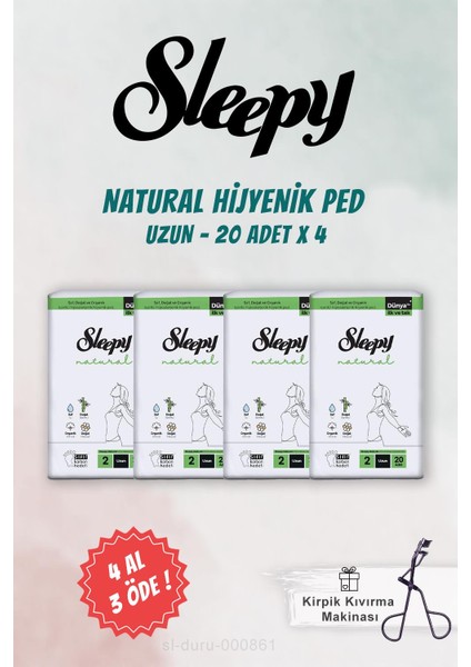 4 Al 3 Öde Natural Uzun Hijyenik Ped 20 Adet ve Kirpik Kıvırıcı