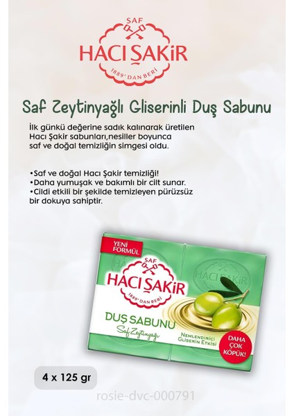 Doğal Saf Geleneksel Beyaz Sabun 4 x 200 Gr, Lavanta Dinlendirici Sıvı Sabun 300 ml ve Rosıe