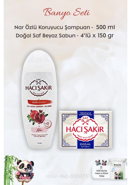 Nar 2si 1 Arada Şampuan 500 Ml,saf Doğal Sabun 4 x 150 gr ve Rosıe