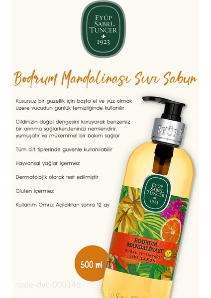 Bodrum Mandalinası Sıvı Sabun 500 ml ve Rosıe Pamuk fiyatları