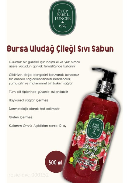 Bursa Uludağ Çileği Sıvı Sabun 500 ml 3 Adet ve Rosıe Pamuk fiyatları