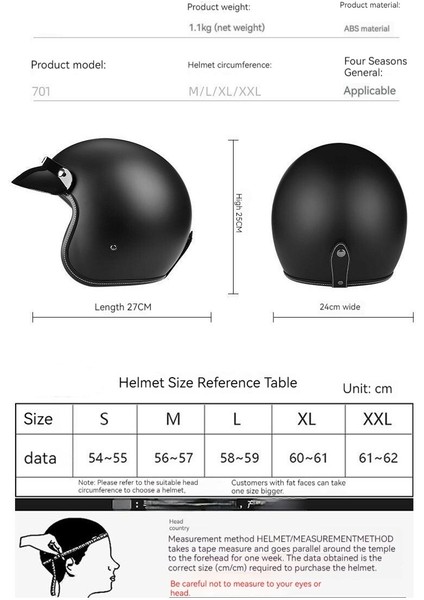 Mat Siyah Kask Motosiklet Kaskı Full Face (Yurt Dışından)