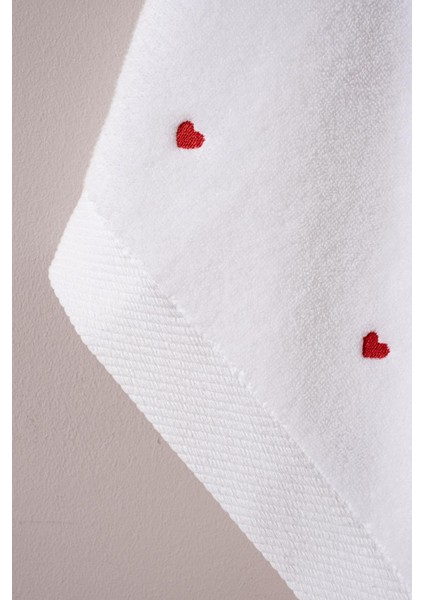 Love Serisi Nakışlı Micro Cotton Banyo Havlu Seti