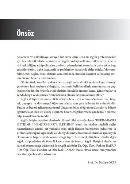 Hekim-Hasta İletişimi Hemşire-Hasta İletişimi indirimleri