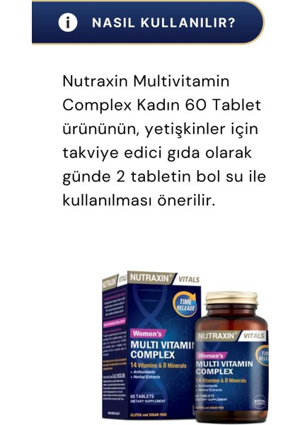Women's Multivitamin Complex 60 Tablet 3'lü Paket fırsatları