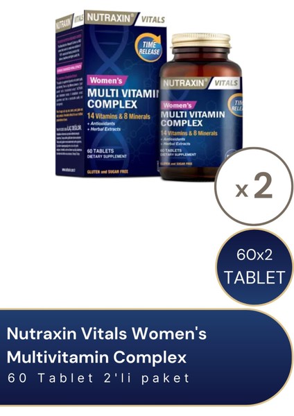 Women's Multivitamin Complex 60 Tablet 2'li Paket