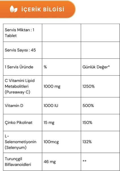C-1000 Plus C-D Vitamini & Çinko 15 Kapsül - 3 Adet modelleri