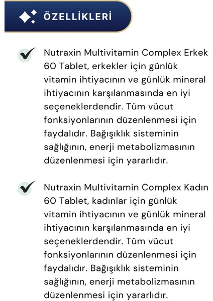 Men's Multivitamin Complex & Women's Multivitamin Complex