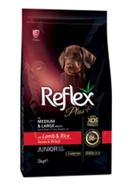 Reflex Plus Kuzulu Orta ve Büyük Irk Yavru Köpek Maması 3 kg