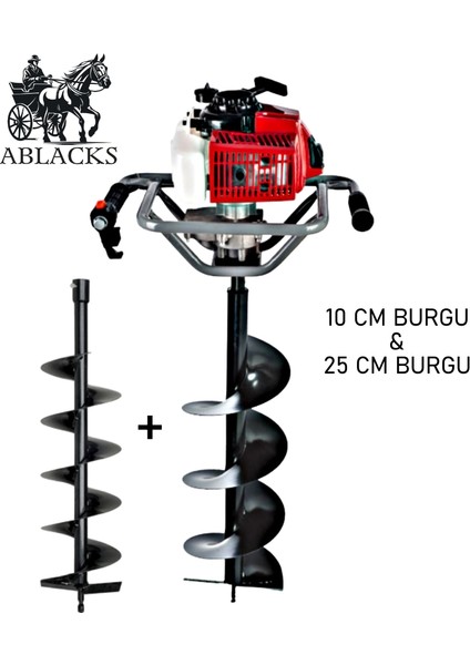 Toprak Burgu Makinesi 10 – 25 cm Çift Burgulu