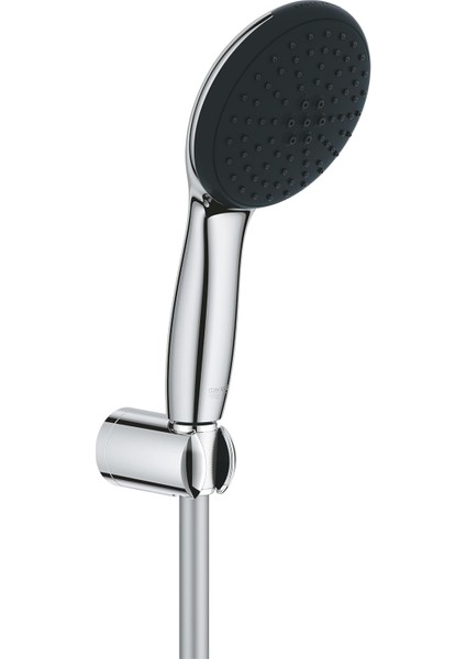Vitalio Start 110 El Duşu Seti, 110MM Yuvarlak 2 Akışlı (Yağmur&jet) El Duşu, Duş Başlığı Tutucu, 1750MM Duş Hortumu, Duş Başlığı Seti, Krom, 27950001