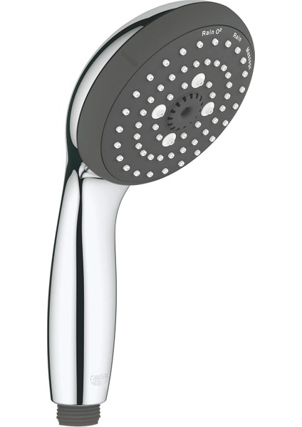 Vitalio Start 100 Quickfix El Duşu, 3 Akışlı, Düşmeye Dayanıklı, Kireç Önleyici Sistem, Su Tasarruflu, Duş Başlığı, Krom, 26031000