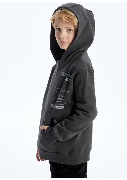 LC Waikiki Lcw Kids Rahat Kalıp Baskılı Erkek Çocuk Hoodie