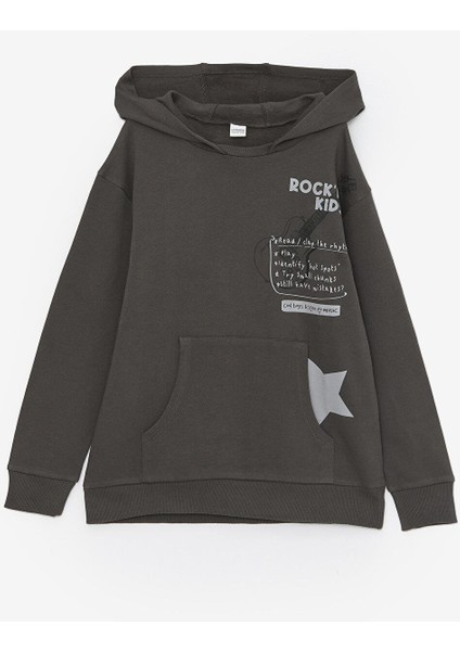 LC Waikiki Lcw Kids Rahat Kalıp Baskılı Erkek Çocuk Hoodie