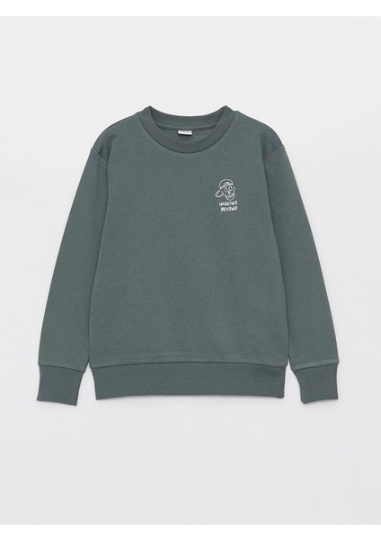 Lcw Kids Bisiklet Yaka Baskılı Uzun Kollu Erkek Çocuk Sweatshirt modelleri