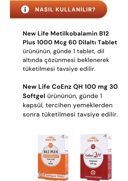 B12 Plus 60 Tablet & Coenz Qh 30 Softgel indirimleri