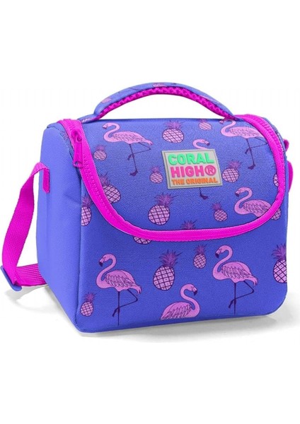 High Kız Çocuk Lavanta Flamingo Okul Beslenme Çantası - Isı Yalıtımlı