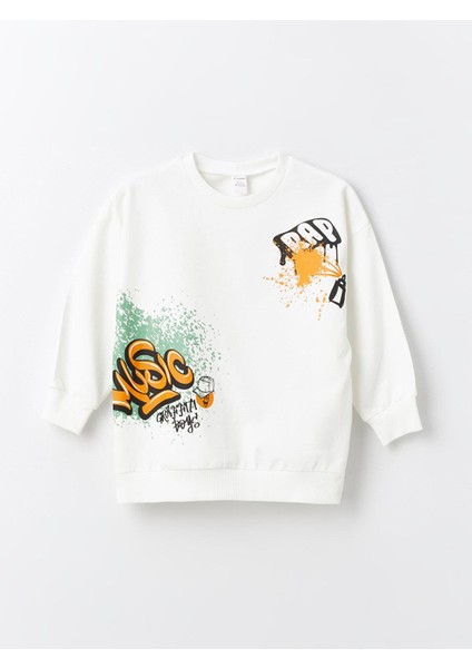 Lcw Baby Bisiklet Yaka Uzun Kollu Baskılı Erkek Bebek Sweatshirt