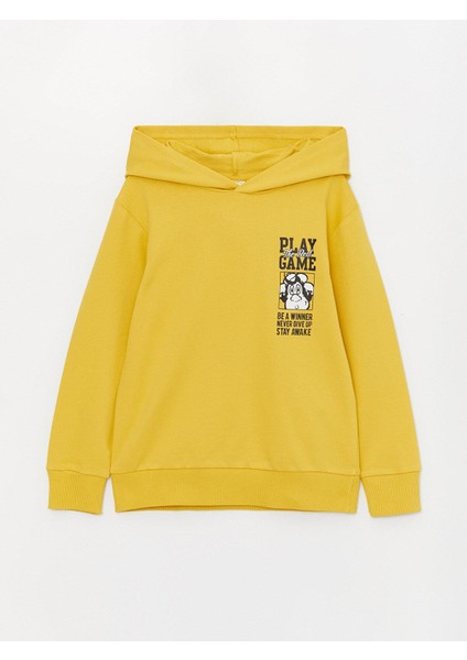 Lcw Kids Nostaljik Maymun Baskılı Uzun Kollu Erkek Çocuk Hoodie