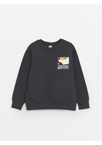 Lcw Kids Bisiklet Yaka Baskılı Uzun Kollu Erkek Çocuk Sweatshirt fırsatları