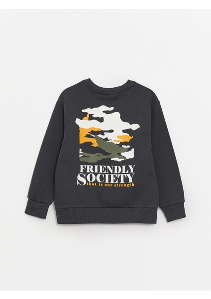 Lcw Kids Bisiklet Yaka Baskılı Uzun Kollu Erkek Çocuk Sweatshirt indirimleri