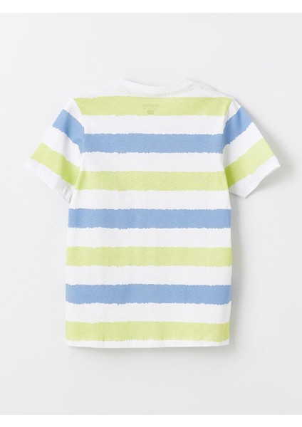 Lcw Kids Bisiklet Yaka Baskılı Kısa Kollu Erkek Çocuk Şortlu Pijama Takımı