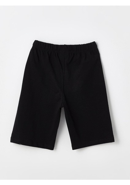 Lcw Kids Bisiklet Yaka Baskılı Kısa Kollu Erkek Çocuk Şortlu Pijama Takımı