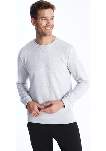 Lcwaıkıkı Classic Bisiklet Yaka Uzun Kollu Erkek Sweatshirt