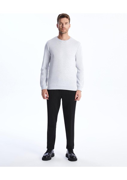 Lcwaıkıkı Classic Bisiklet Yaka Uzun Kollu Erkek Sweatshirt