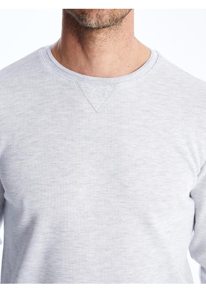 Lcwaıkıkı Classic Bisiklet Yaka Uzun Kollu Erkek Sweatshirt